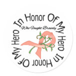 Uterine Cancer In Honour Of My Hero stickers
