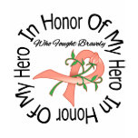 Uterine Cancer In Honour Of My Hero t-shirts