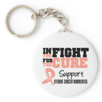 Uterine Cancer In The Fight For The Cure Keychains