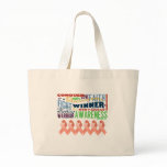 Uterine Cancer Inspirational Words bags