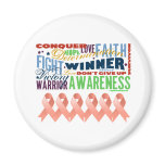Uterine Cancer Inspirational Words magnets