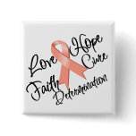 Uterine Cancer Love Hope Determination buttons