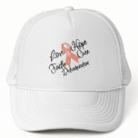 Uterine Cancer Love Hope Determination hats