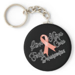 Uterine Cancer Love Hope Determination keychains