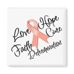 Uterine Cancer Love Hope Determination magnets