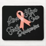 Uterine Cancer Love Hope Determination mousepads