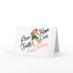 Uterine Cancer Love Hope Holidays cards