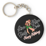 Uterine Cancer Love Hope Holidays keychains
