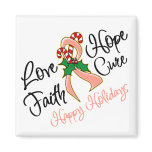 Uterine Cancer Love Hope Holidays magnets