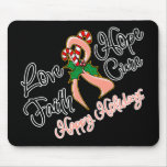 Uterine Cancer Love Hope Holidays mousepads