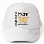 Uterine Cancer Never Give Up Hope Butterfly 4.1 hats