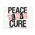Uterine Cancer Peace Love Cure postcards