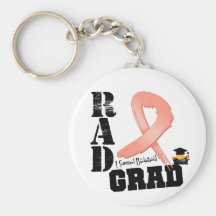 Uterine Cancer Radiation Therapy RAD Grad Keychains