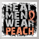 Uterine Cancer Real Men Wear Peach posters