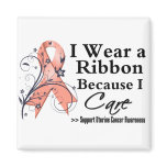 Uterine Cancer Ribbon Because I Care magnets