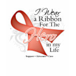 Uterine Cancer Ribbon Hero in My Life t-shirts