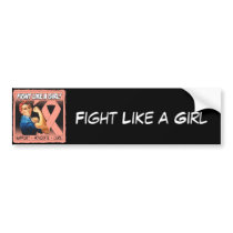 Uterine Cancer Rosie Riveter - Fight Like a Girl Bumper Stickers