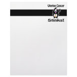 Uterine Cancer Stinks Skunk Awareness Design letterhead
