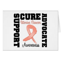 Uterine Cancer Support Advocate Cure Greeting Cards