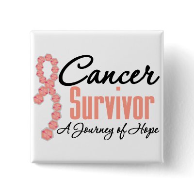 Uterine Cancer Survivor Awareness Journey Ribbon Pins by cancerapparel
