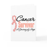 Uterine Cancer Survivor Awareness Journey Ribbon cards