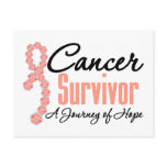 Uterine Cancer Survivor Awareness Journey Ribbon postcards