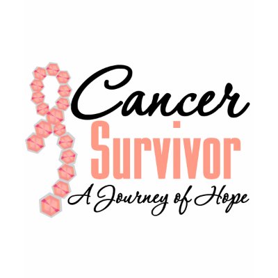 Uterine Cancer Survivor Awareness Journey Ribbon Tshirts by cancerapparel