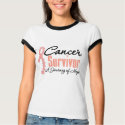 Uterine Cancer Survivor Awareness Journey Ribbon t-shirts