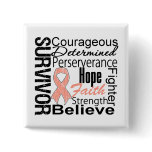 Uterine Cancer Survivor Collage buttons