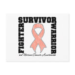 Uterine Cancer Survivor Fighter Warrior postcards