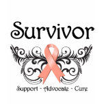 Uterine Cancer Survivor Floral Deco t-shirts