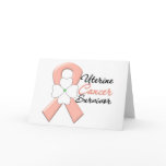 Uterine Cancer Survivor Flower Ribbon cards