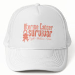 Uterine Cancer Survivor Flower Ribbon hats
