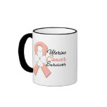 Uterine Cancer Survivor Flower Ribbon mugs