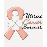 Uterine Cancer Survivor Flower Ribbon t-shirts