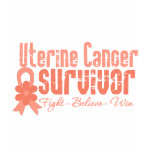 Uterine Cancer Survivor Flower Ribbon t-shirts