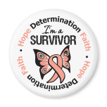 Uterine Cancer Survivor Hope Determination Faith magnets