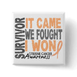 Uterine Cancer Survivor It Came We Fought I Won buttons