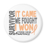 Uterine Cancer Survivor It Came We Fought I Won Refrigerator Magnet