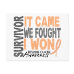 Uterine Cancer Survivor It Came We Fought I Won postcards