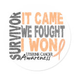Uterine Cancer Survivor It Came We Fought I Won stickers