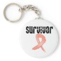 Uterine Cancer SURVIVOR keychains