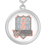 Uterine Cancer Survivor Vintage Butterfly necklaces