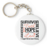 Uterine Cancer Survivors Motto keychains