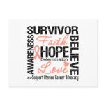 Uterine Cancer Survivors Motto postcards