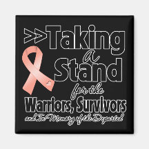 Uterine Cancer Taking a Stand Tribute Fridge Magnets