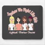 Uterine Cancer Together We Fight Like Girls mousepads