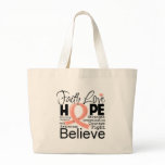 Uterine Cancer Typographic Faith Love Hope bags