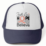 Uterine Cancer Typographic Faith Love Hope hats