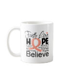 Uterine Cancer Typographic Faith Love Hope mugs